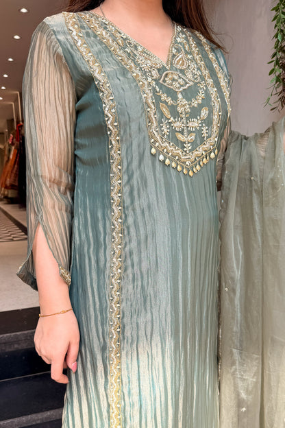 Navira Tissue Embroidered Suit Set