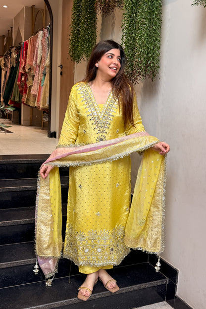 Shloka Mirror & Gotta Detailing Suit Set