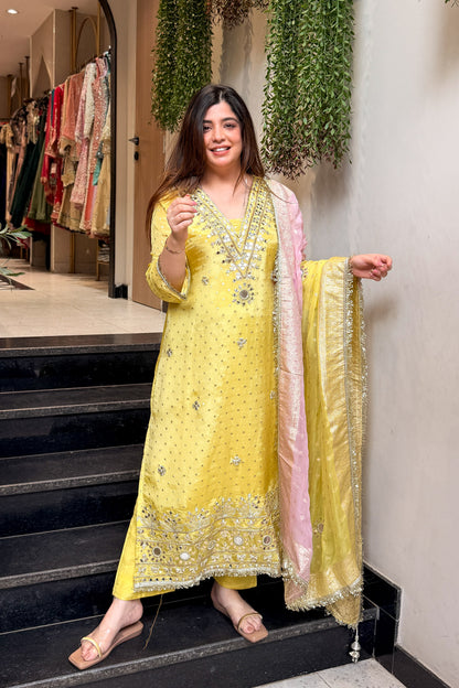 Shloka Mirror & Gotta Detailing Suit Set