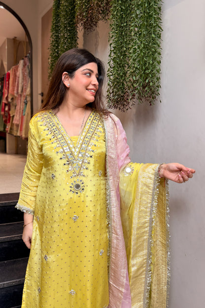 Shloka Mirror & Gotta Detailing Suit Set