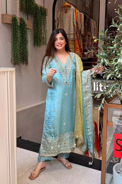 Shloka Mirror & Gotta Detailing Suit Set