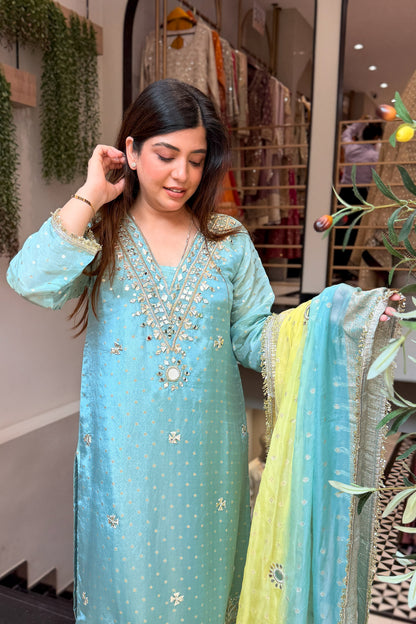 Shloka Mirror & Gotta Detailing Suit Set
