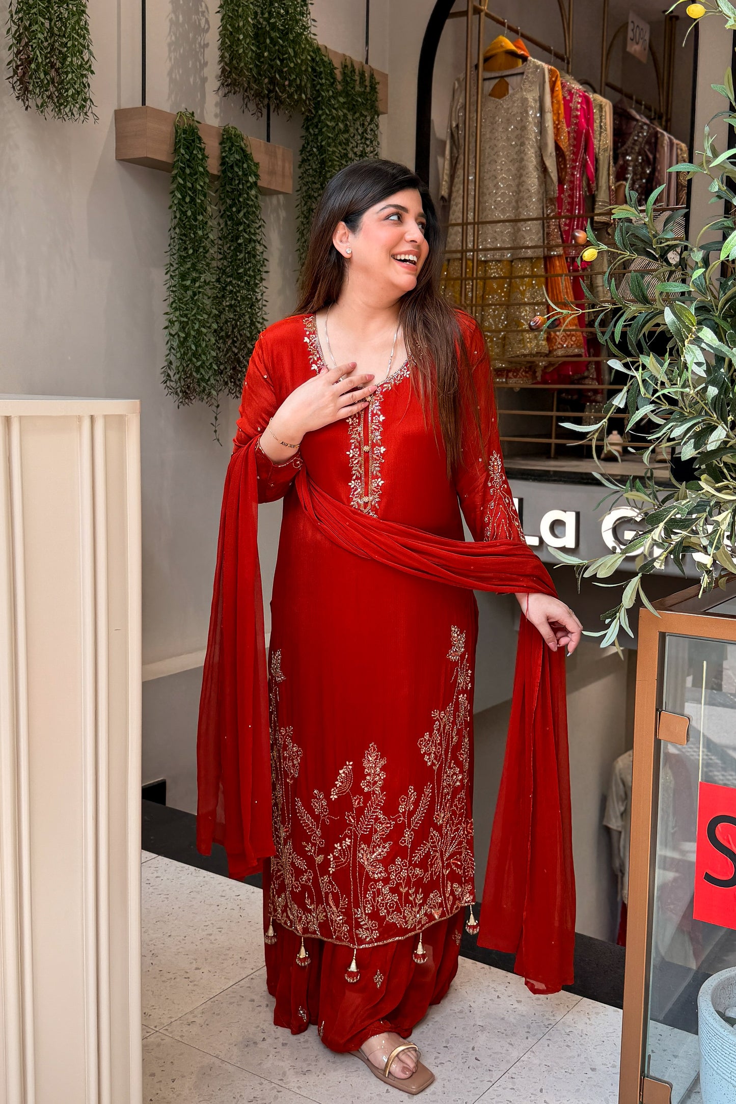 Avirika Hand Embroidered Long Suit Set