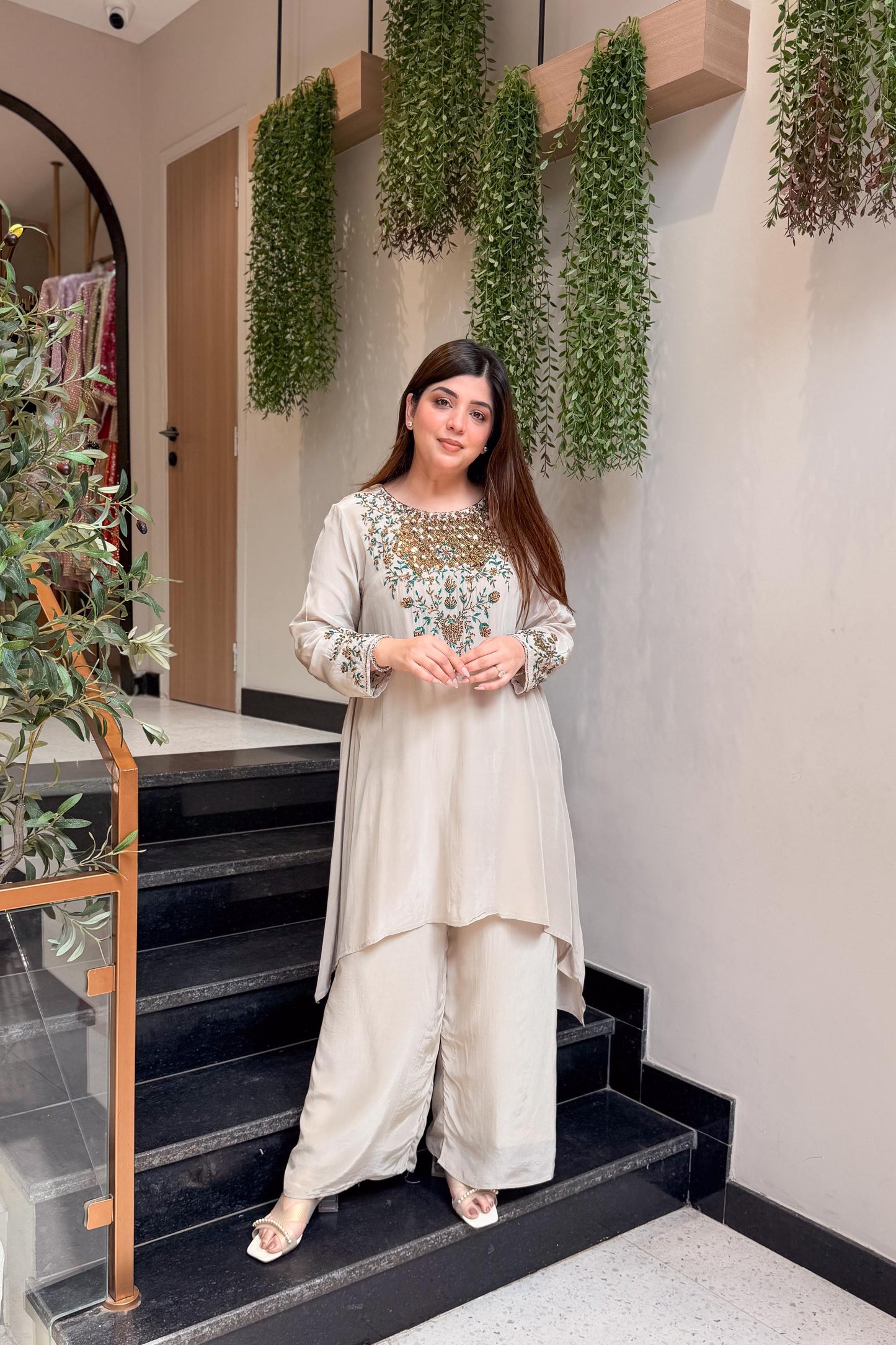 Zivya Embroidered Co ord Set