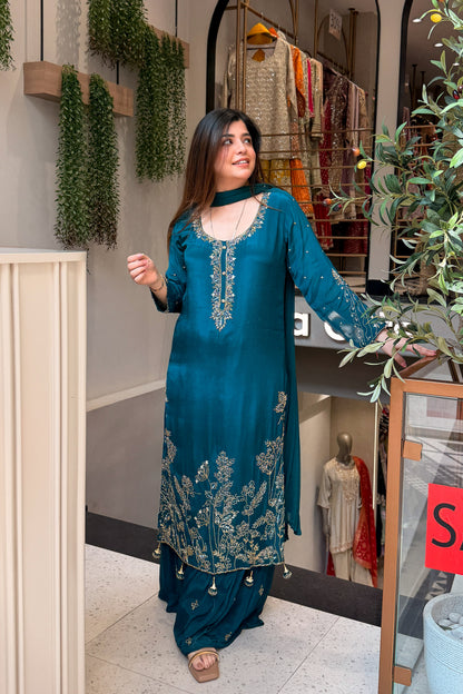 Avirika Hand Embroidered Long Suit Set