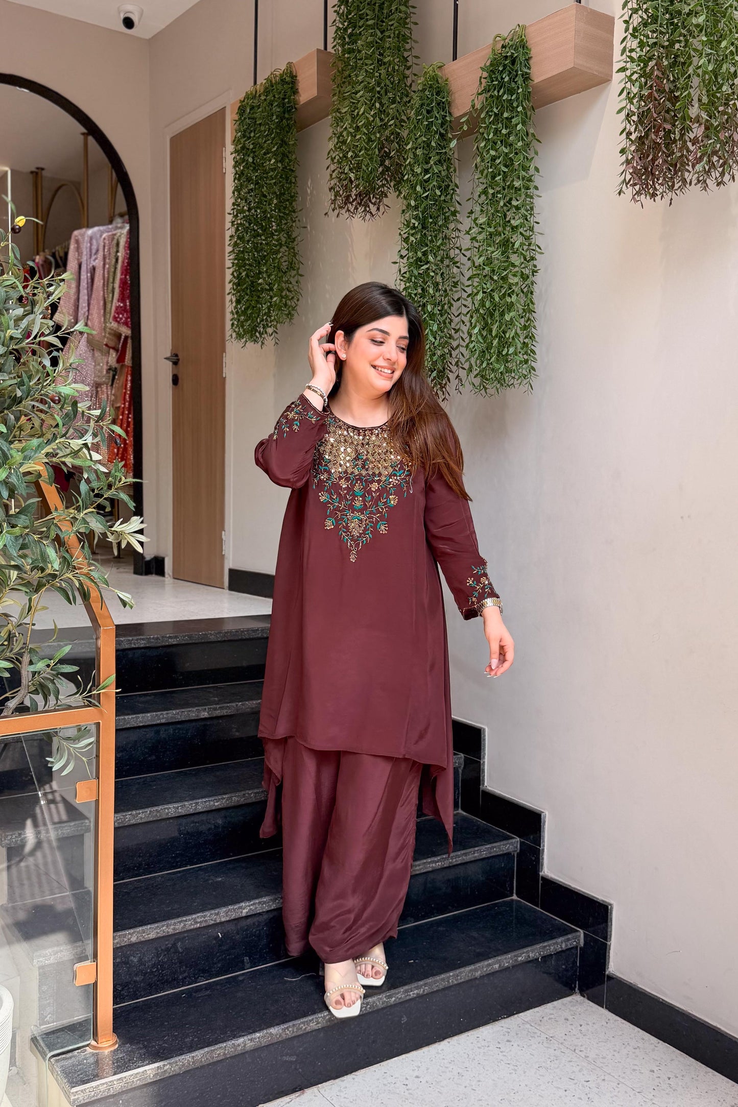 Zivya Embroidered Co ord Set