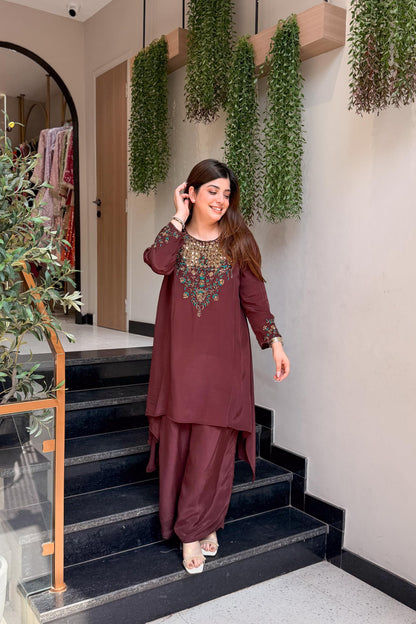 Zivya Embroidered Co ord Set