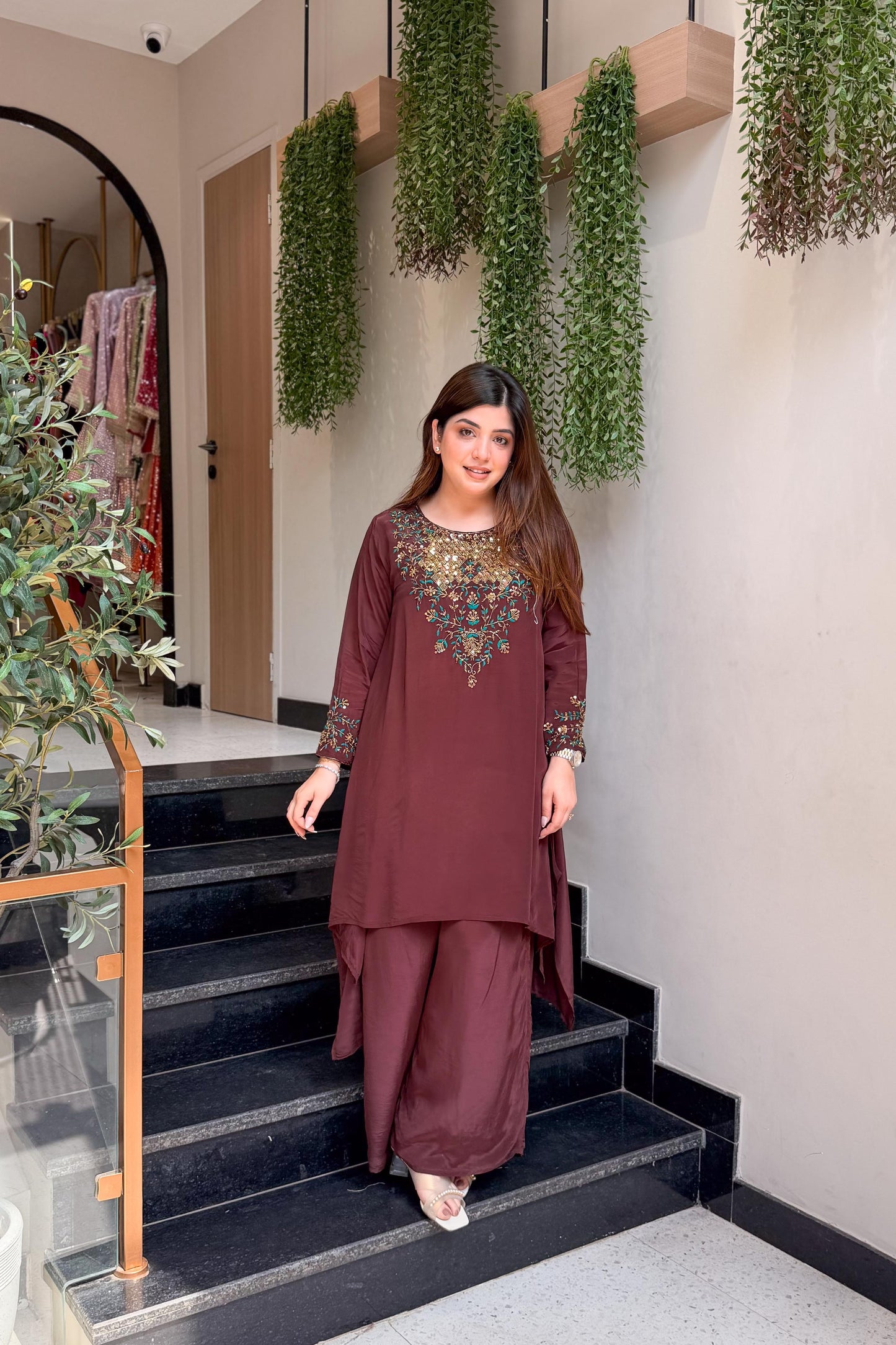 Zivya Embroidered Co ord Set