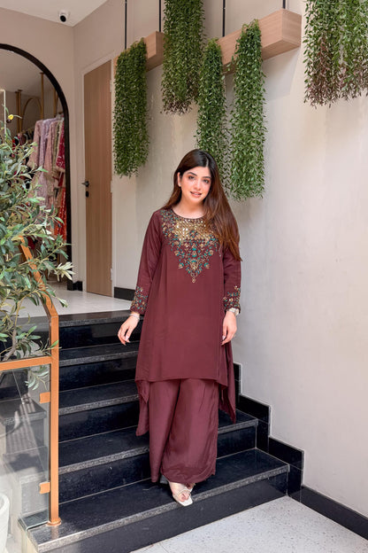 Zivya Embroidered Co ord Set
