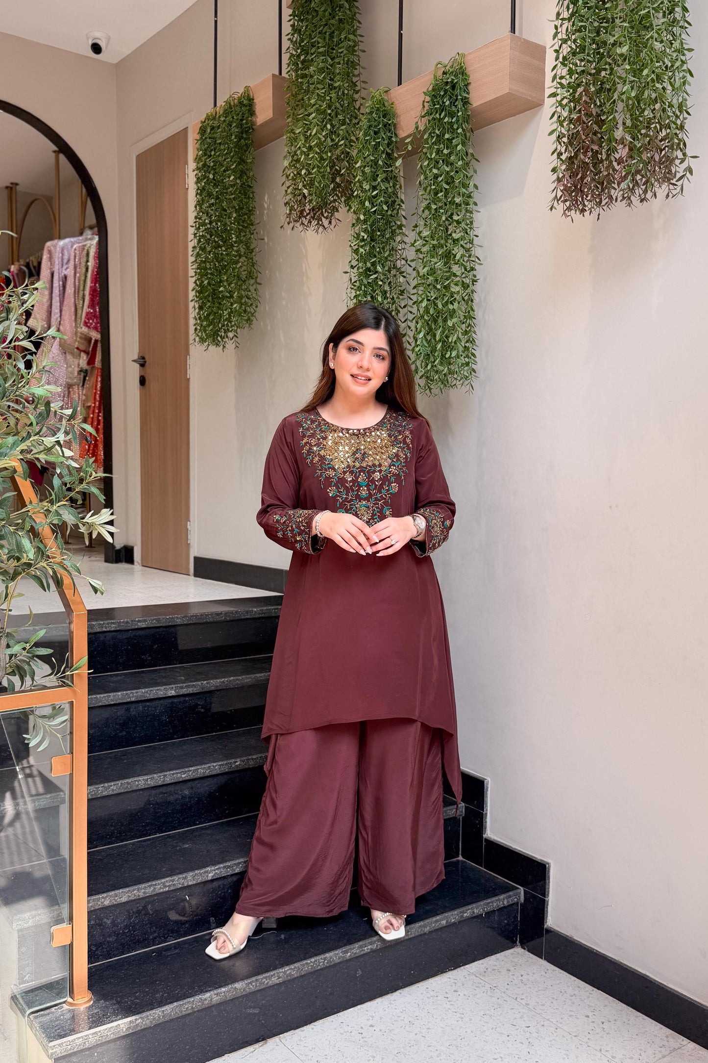 Zivya Embroidered Co ord Set