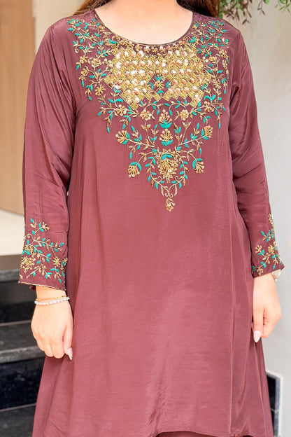 Zivya Embroidered Co ord Set
