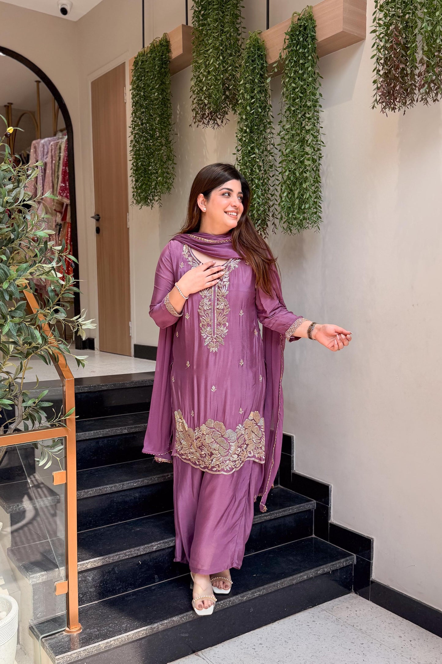 Viyona Embroidered Suit Set