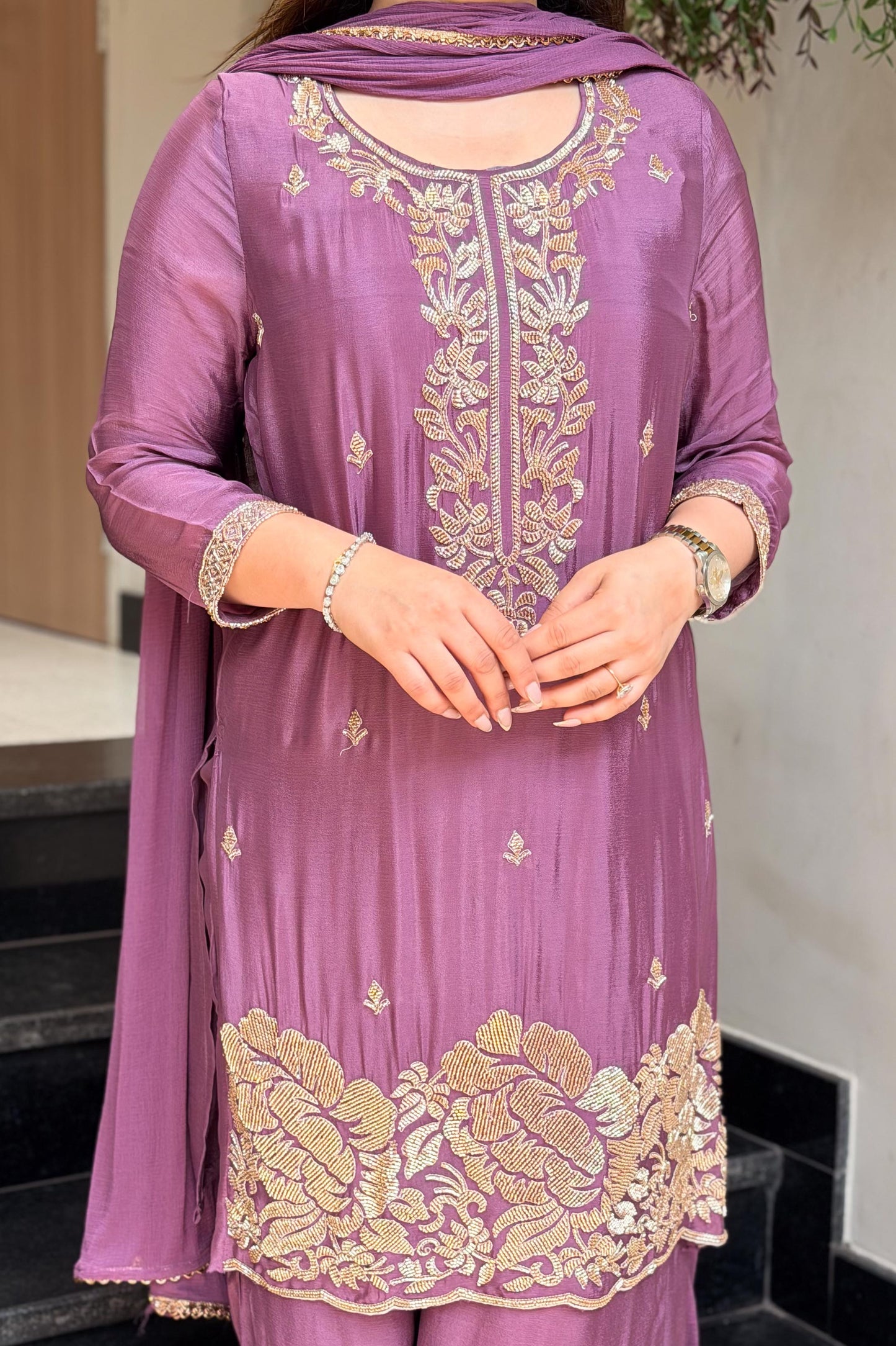 Viyona Embroidered Suit Set