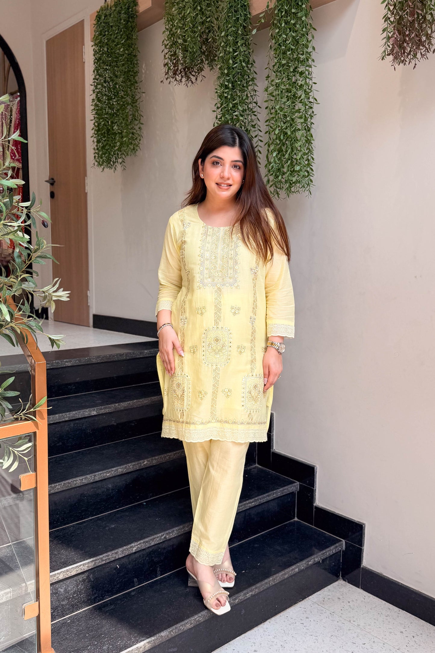 Ziana Embroidered Co ord Set