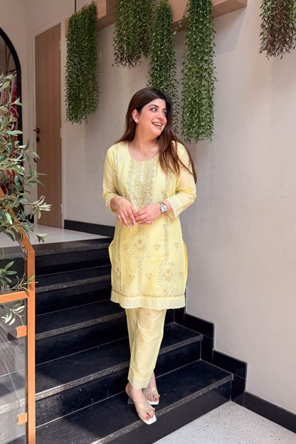 Ziana Embroidered Co ord Set