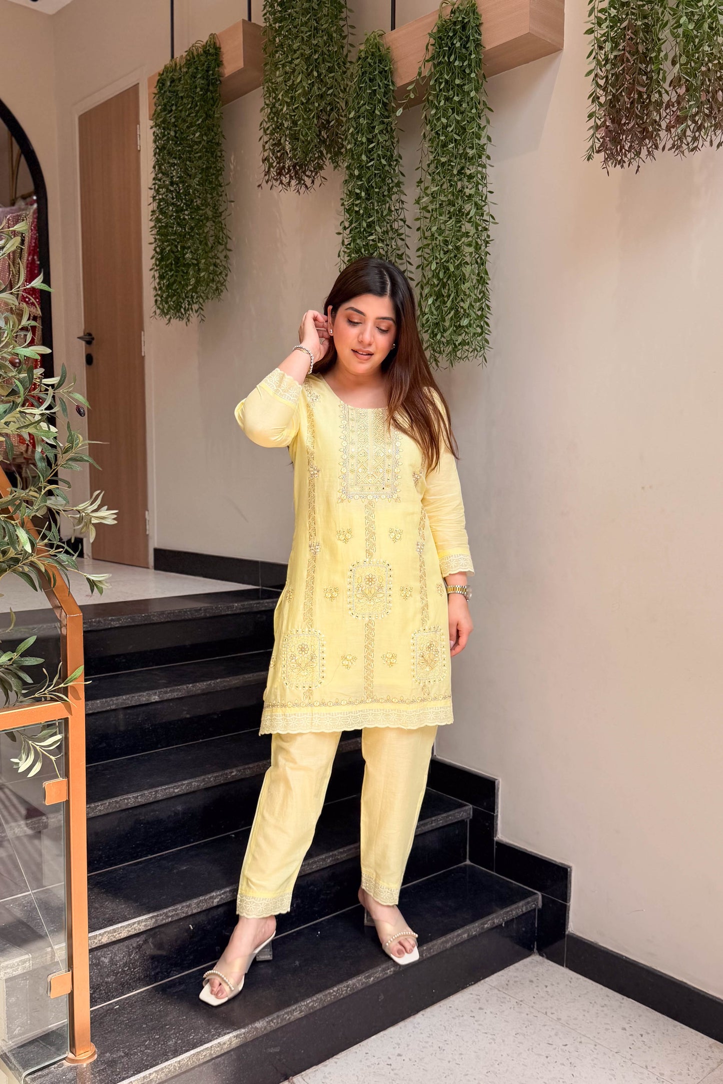 Ziana Embroidered Co ord Set