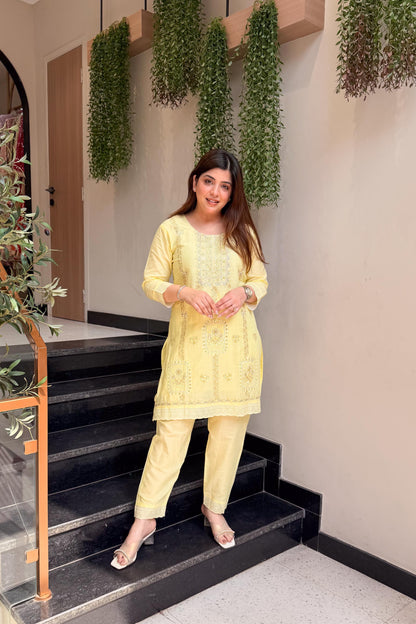 Ziana Embroidered Co ord Set