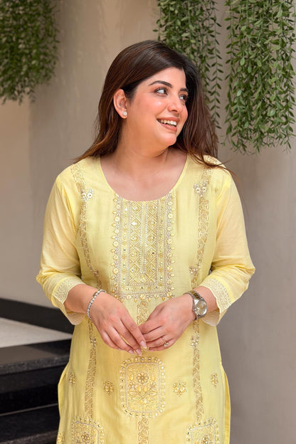 Ziana Embroidered Co ord Set