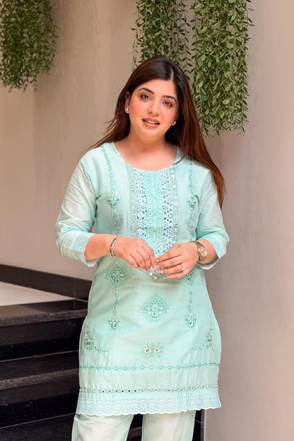 Ziana Embroidered Co ord Set