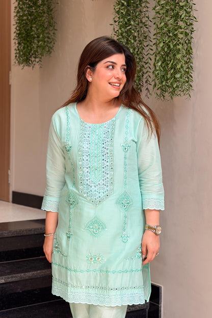 Ziana Embroidered Co ord Set