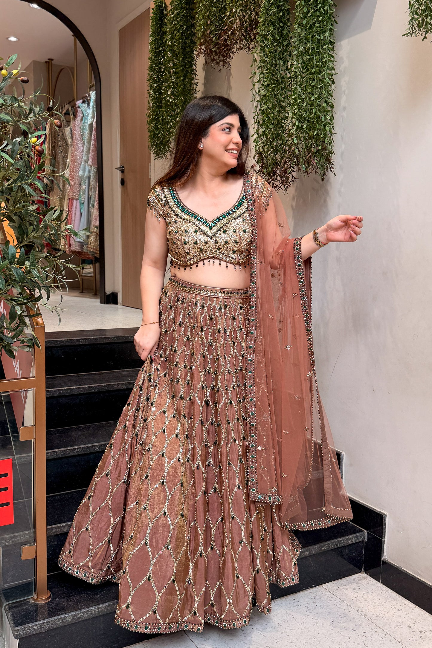 Kairya Hand Embroidered Lehenga