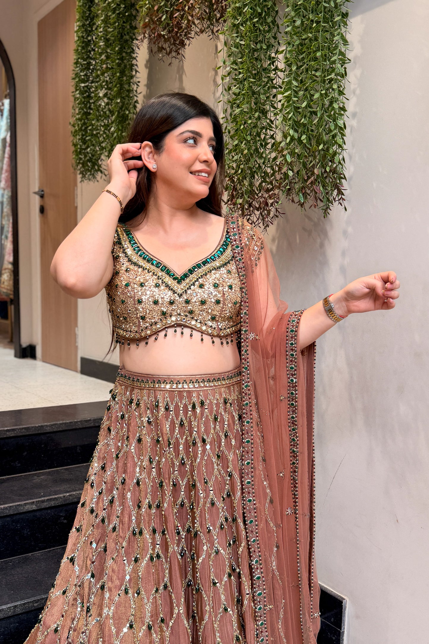 Kairya Hand Embroidered Lehenga