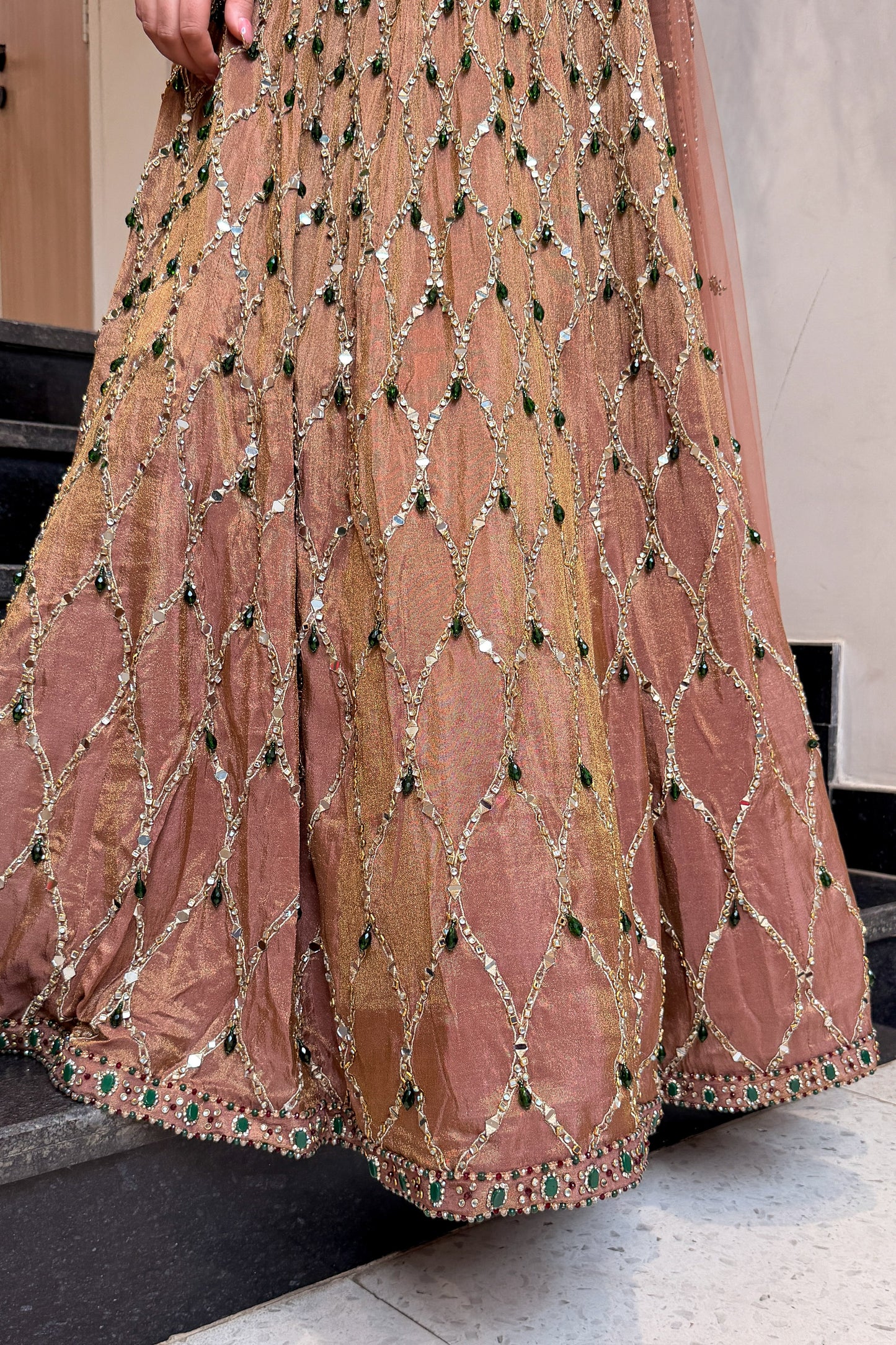 Kairya Hand Embroidered Lehenga