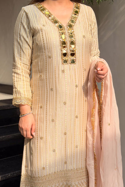 Suhira Mirror Detailing Suit Set