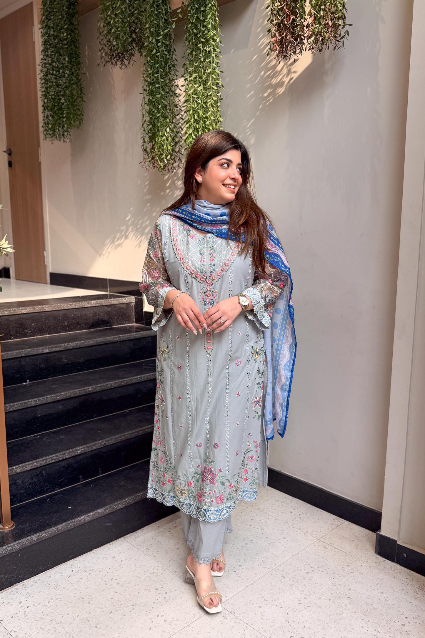 Sabeeka Pakistani Embroidered Suit Set