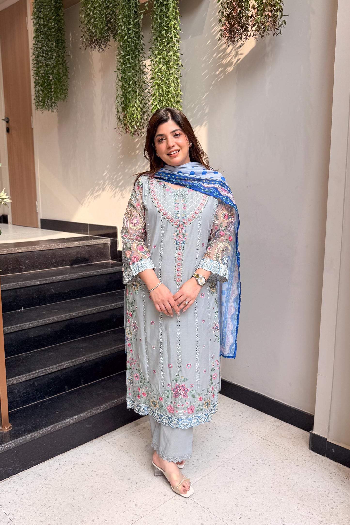 Sabeeka Pakistani Embroidered Suit Set