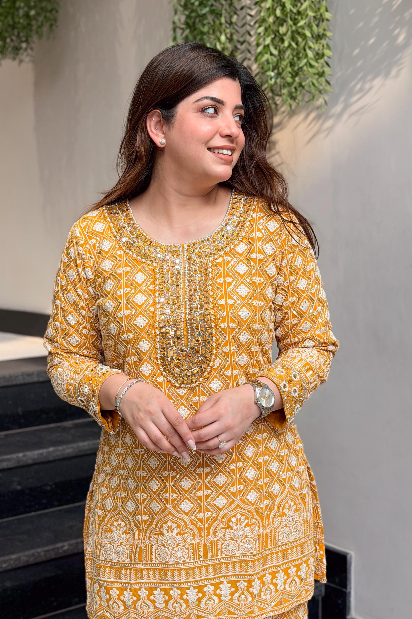 Pratha Embroidered Lucknavi Co ord set