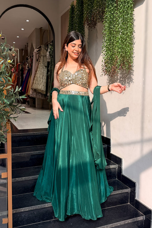 Urvika Mirror Hand Embroidered Lehenga
