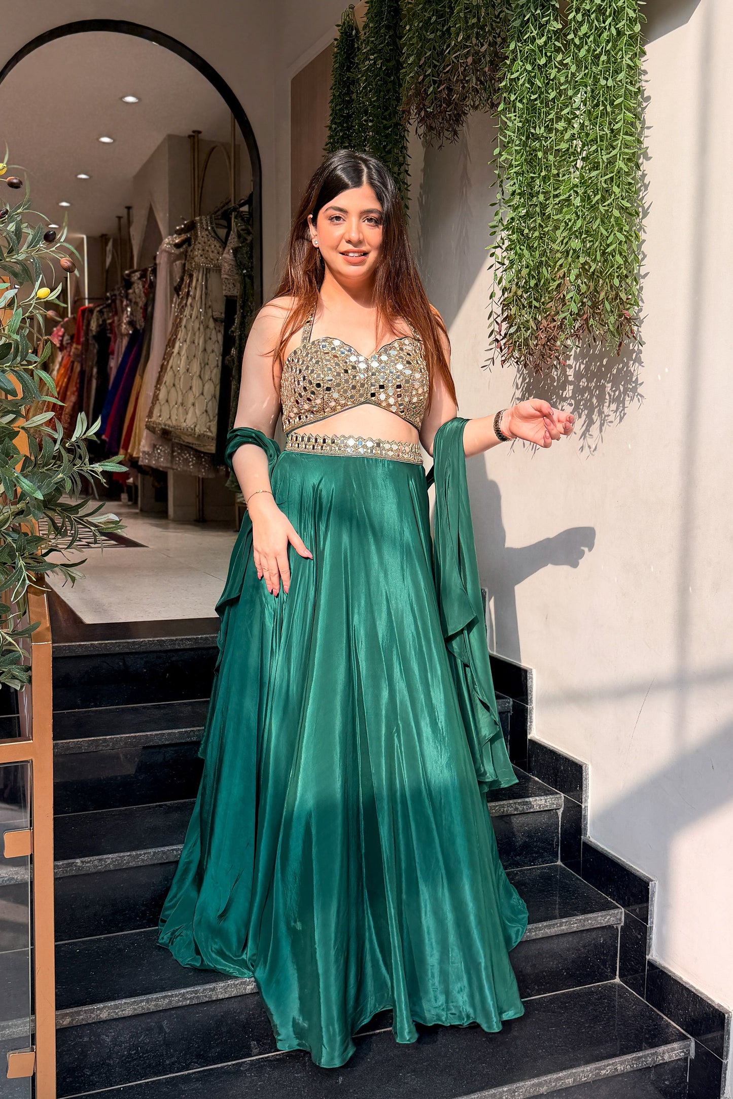 Urvika Mirror Hand Embroidered Lehenga