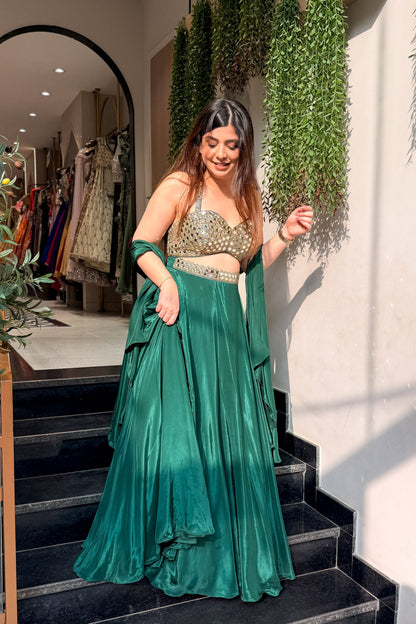 Urvika Mirror Hand Embroidered Lehenga