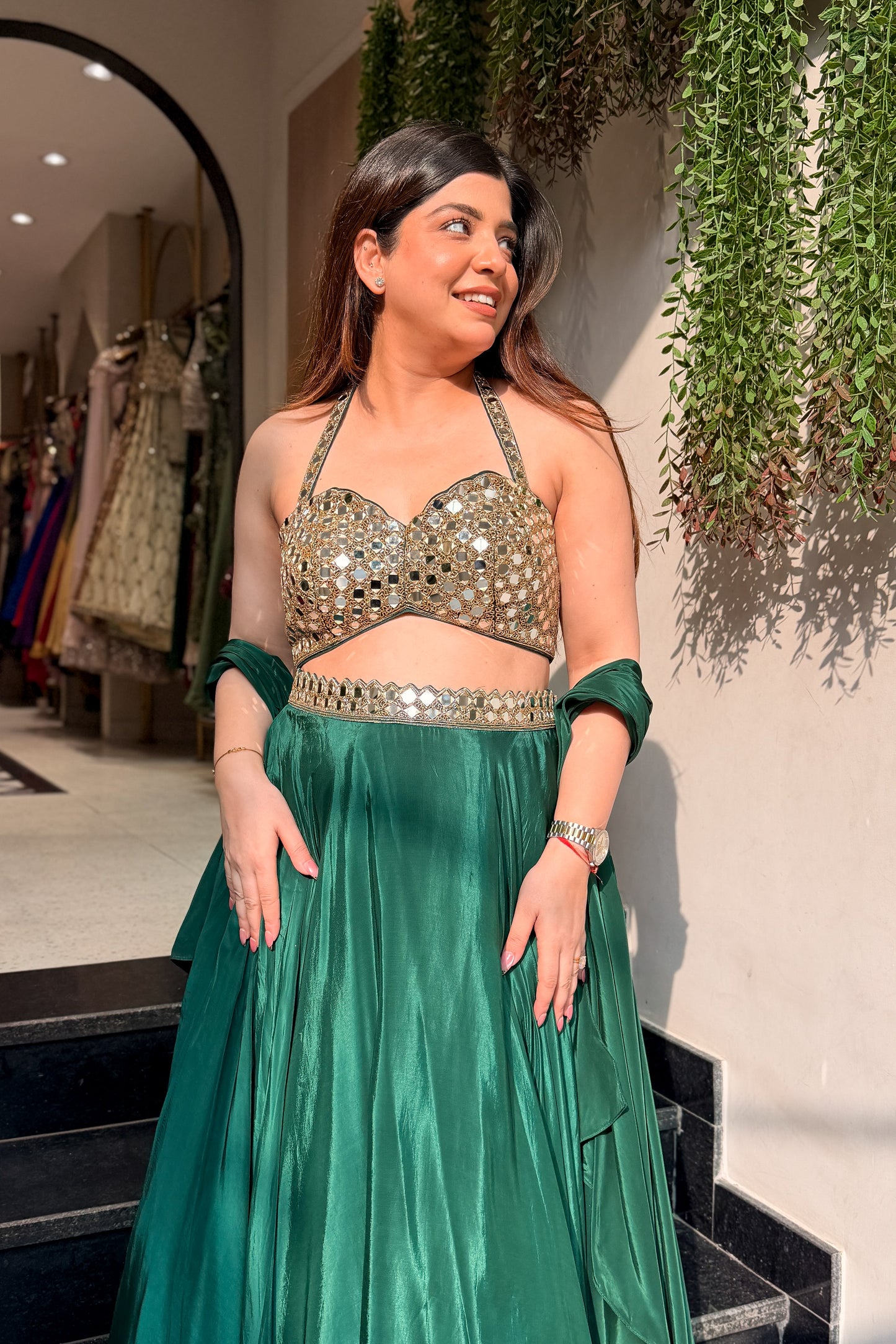 Urvika Mirror Hand Embroidered Lehenga