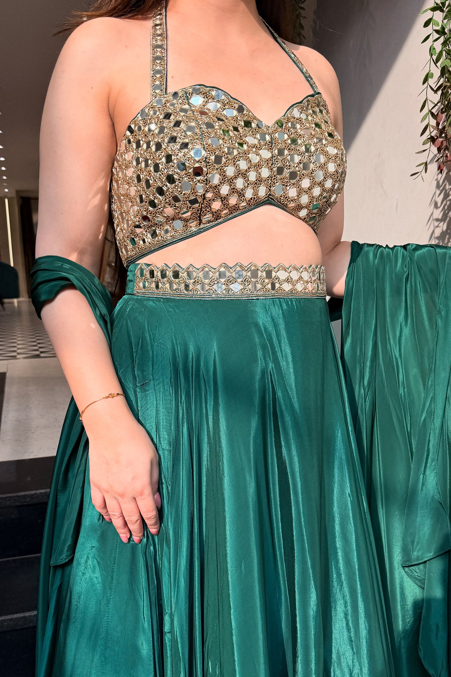 Urvika Mirror Hand Embroidered Lehenga