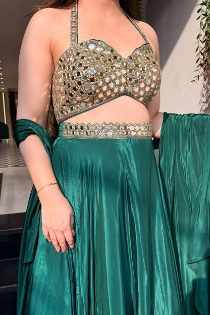 Urvika Mirror Hand Embroidered Lehenga