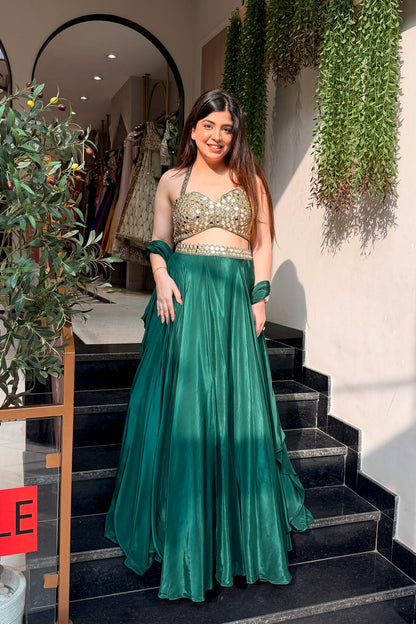 Urvika Mirror Hand Embroidered Lehenga