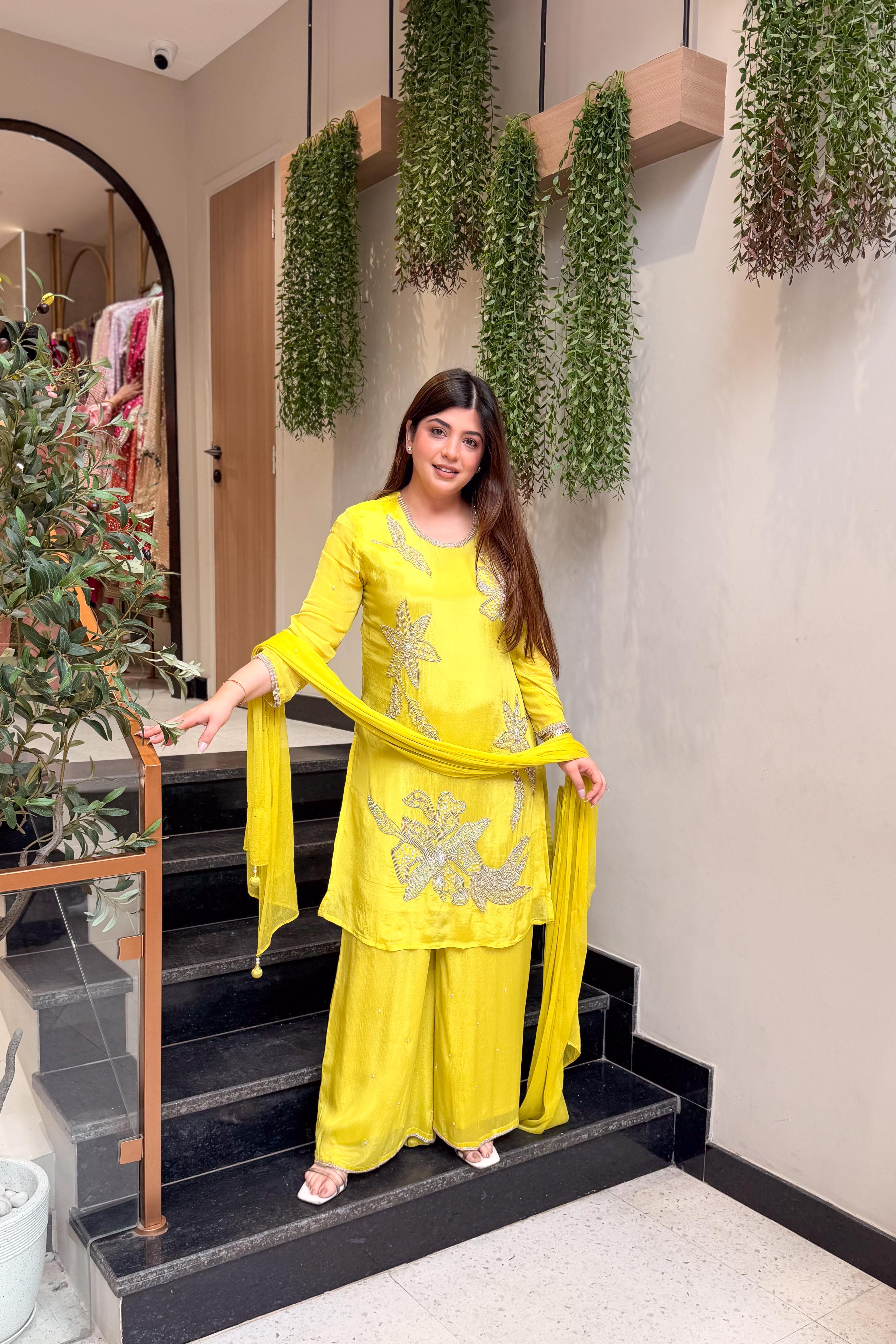 Areeba Floral Embroidered Suit Set