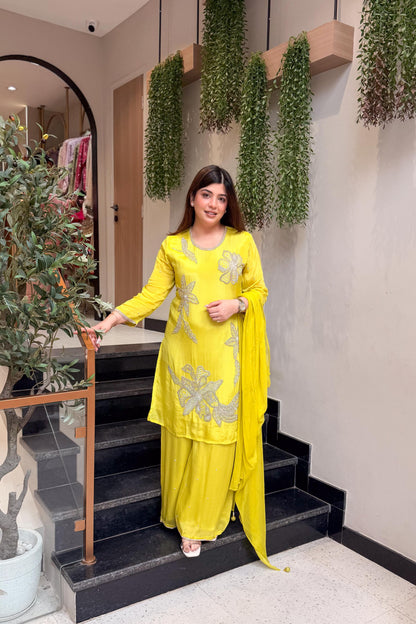 Areeba Floral Embroidered Suit Set