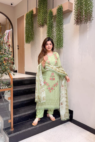 Ayla Floral Embroidered Suit Set