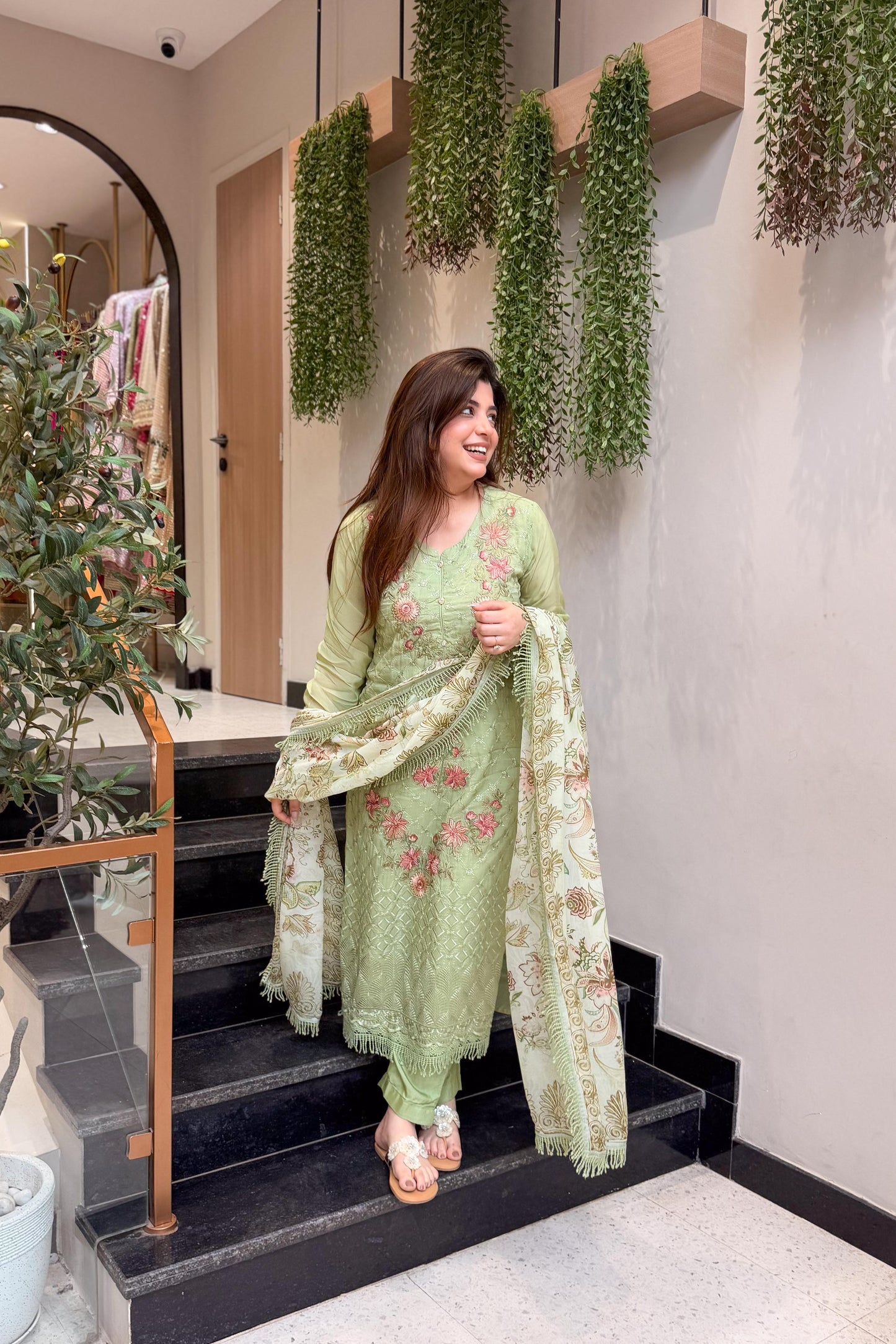 Ayla Floral Embroidered Suit Set