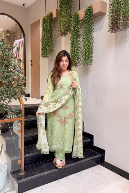Ayla Floral Embroidered Suit Set