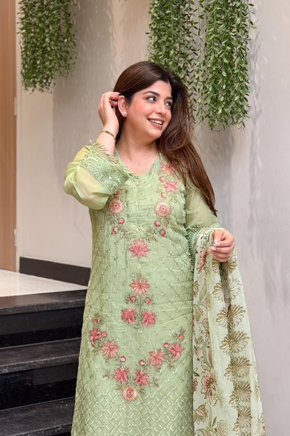 Ayla Floral Embroidered Suit Set