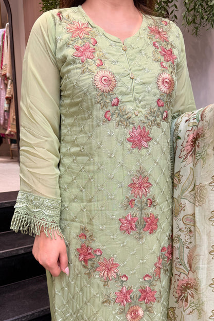 Ayla Floral Embroidered Suit Set