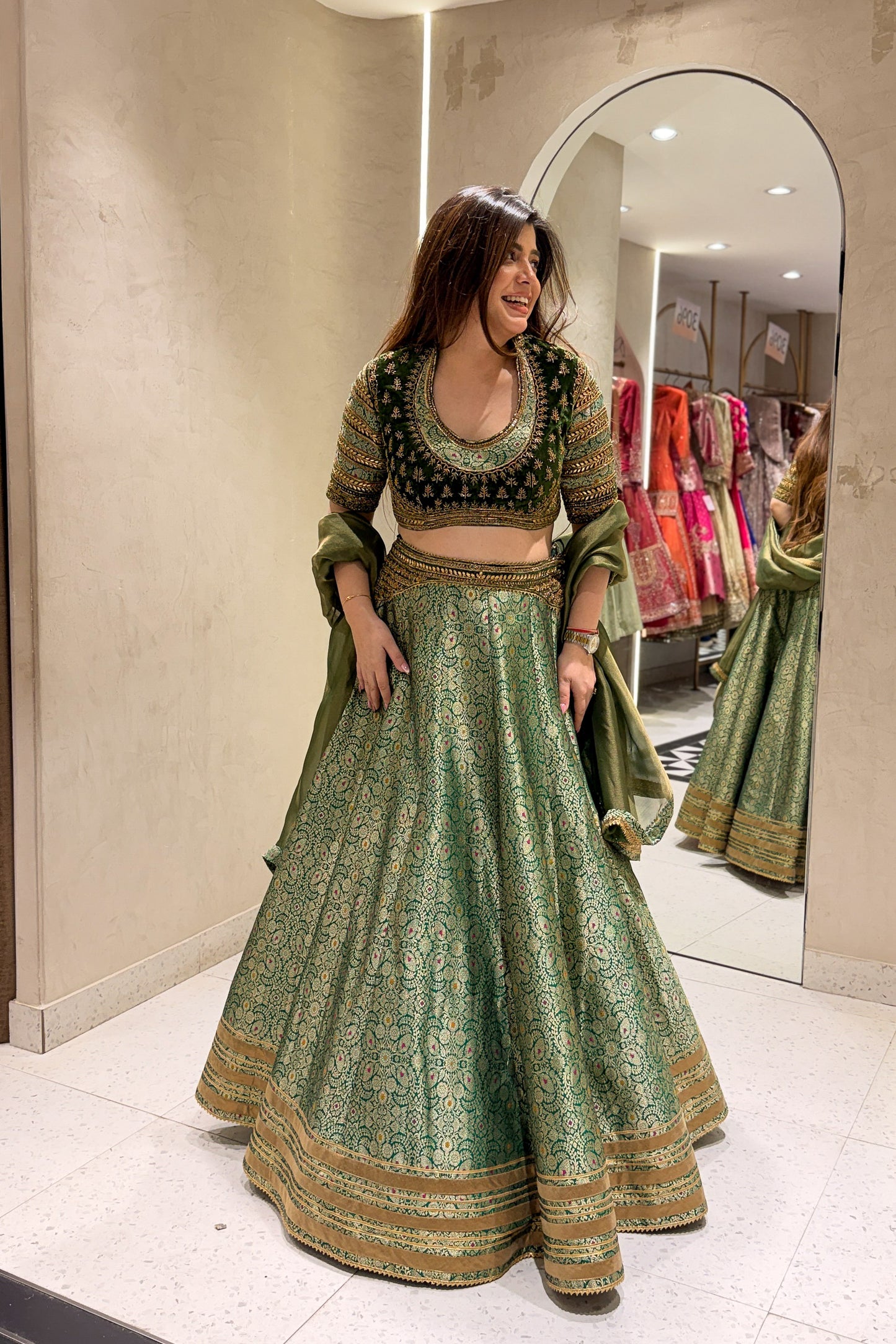Navrooh Hand Embroidered Lehenga