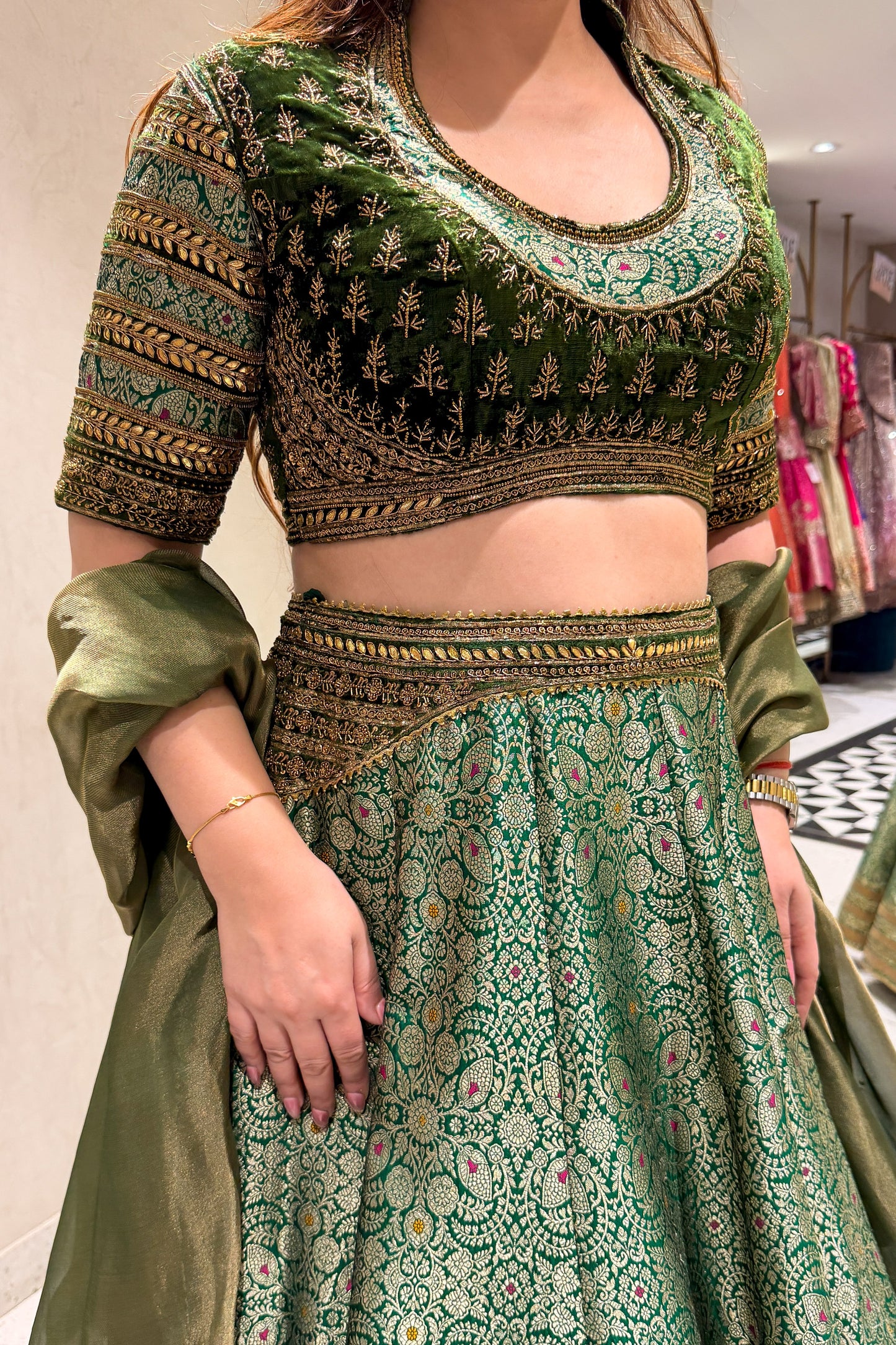 Navrooh Hand Embroidered Lehenga