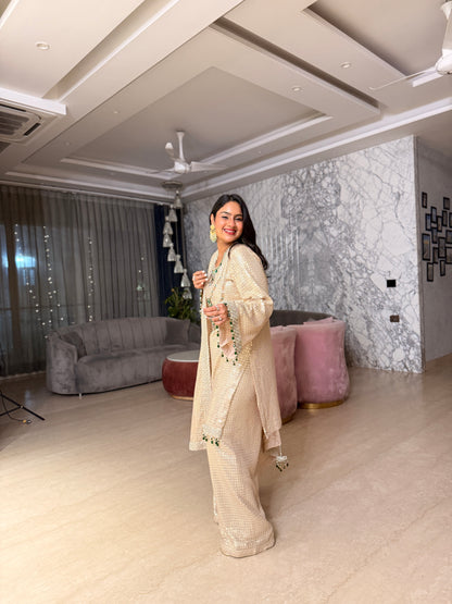 Aqsa Hand Embroidered Suit Set