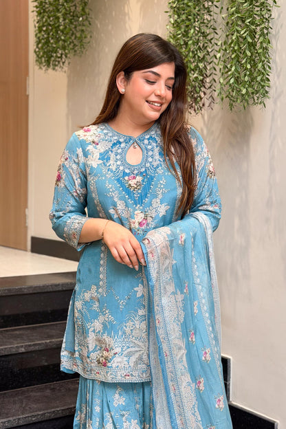 Amala Floral Printed Sharara Set