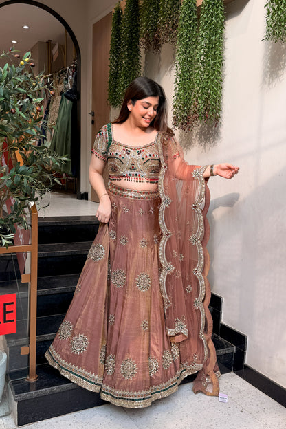 Eshvi Hand Embroidered Lehenga